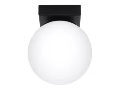 New Sollux Lighting Lámparas de techo Zynfi moderno de acero/vidrio - 1 fuentes luminosas 3000K - L.12 x A.14,5 cm - Negro