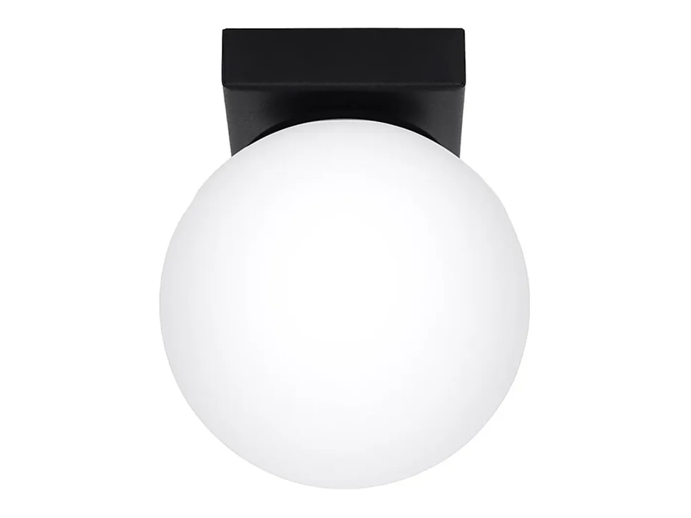 New Sollux Lighting Lámparas de techo Zynfi moderno de acero/vidrio - 1 fuentes luminosas 3000K - L.12 x A.14,5 cm - Negro