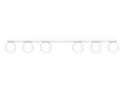Sollux Lighting Lámparas de techo Zynfi moderno de acero/vidrio - 6 fuentes luminosas 3000K - L.120 x A.14,5 cm - Blanco Best