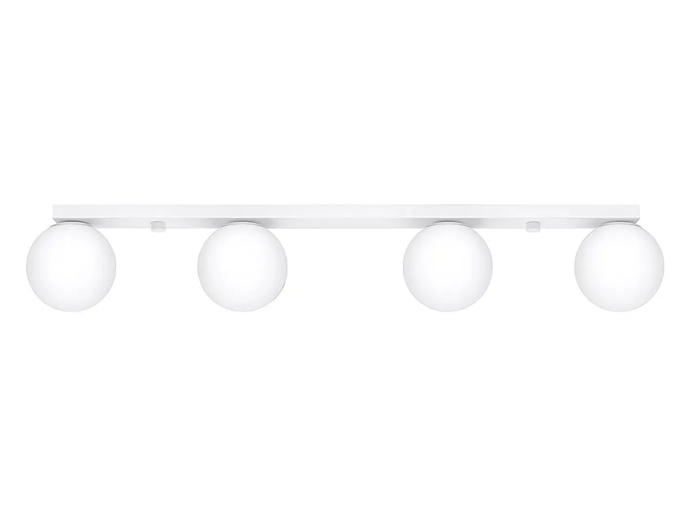 Sollux Lighting Plafón-Lámparas de techo Zynfi moderno de acero/vidrio - 4 fuentes luminosas 4000K - L.88 x A.14,5 cm - Blanco