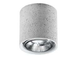 Sollux Lighting Plafón-Lámparas de techo Zynko industrial de concreto - 1 fuentes luminosas 3000K - L.14 x A.14 cm - Gris