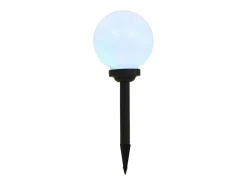 Iluminación Exterior-Lámparas solares esféricas de exterior 3 uds LED RGB 20 cm ES138571 Blanco