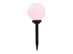 Iluminación Exterior-Lámparas solares esféricas de exterior 3 uds LED RGB 20 cm ES138571 Blanco