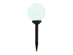 Iluminación Exterior-Lámparas solares esféricas de exterior 3 uds LED RGB 20 cm ES138571 Blanco