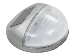Lámparas solares LED de pared exterior 12 uds redondas plateada ES150337 Plateado
