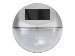 Lámparas solares LED de pared exterior 12 uds redondas plateada ES150337 Plateado