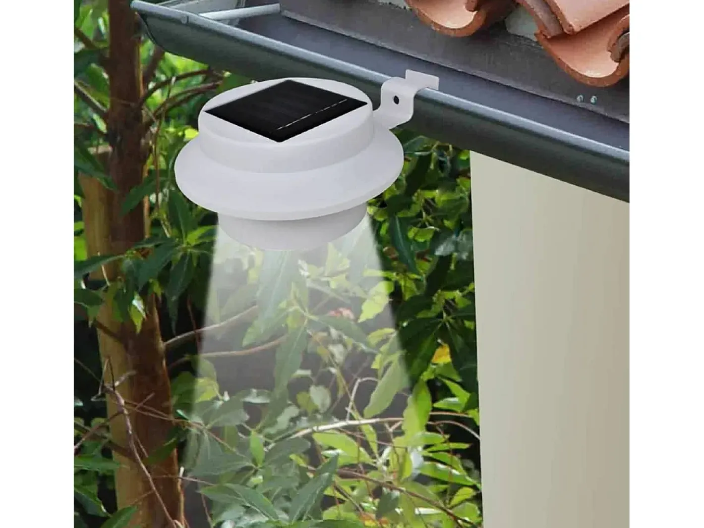 Lámparas solares para valla exterior 12 uds LED negro ES874771 Blanco Discount