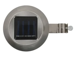 Iluminación Exterior-Lámparas solares redondas de exterior 12 uds LED 12 cm ES254470 Plateado