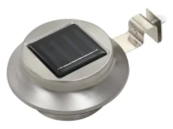 Iluminación Exterior-Lámparas solares redondas de exterior 12 uds LED 12 cm ES254470 Plateado