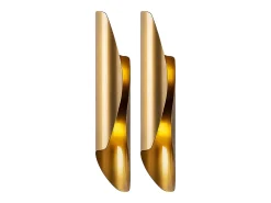 OZAIA Lote de 2 apliques de pared de metal - Alt. 40 x P 11 cm - Alt. 40 x P 11 cm - LYNOR Dorado