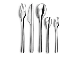 Amefa Lote de 48 tenedores para pasteles/tapas reutilizables y reciclables Slim2 de New