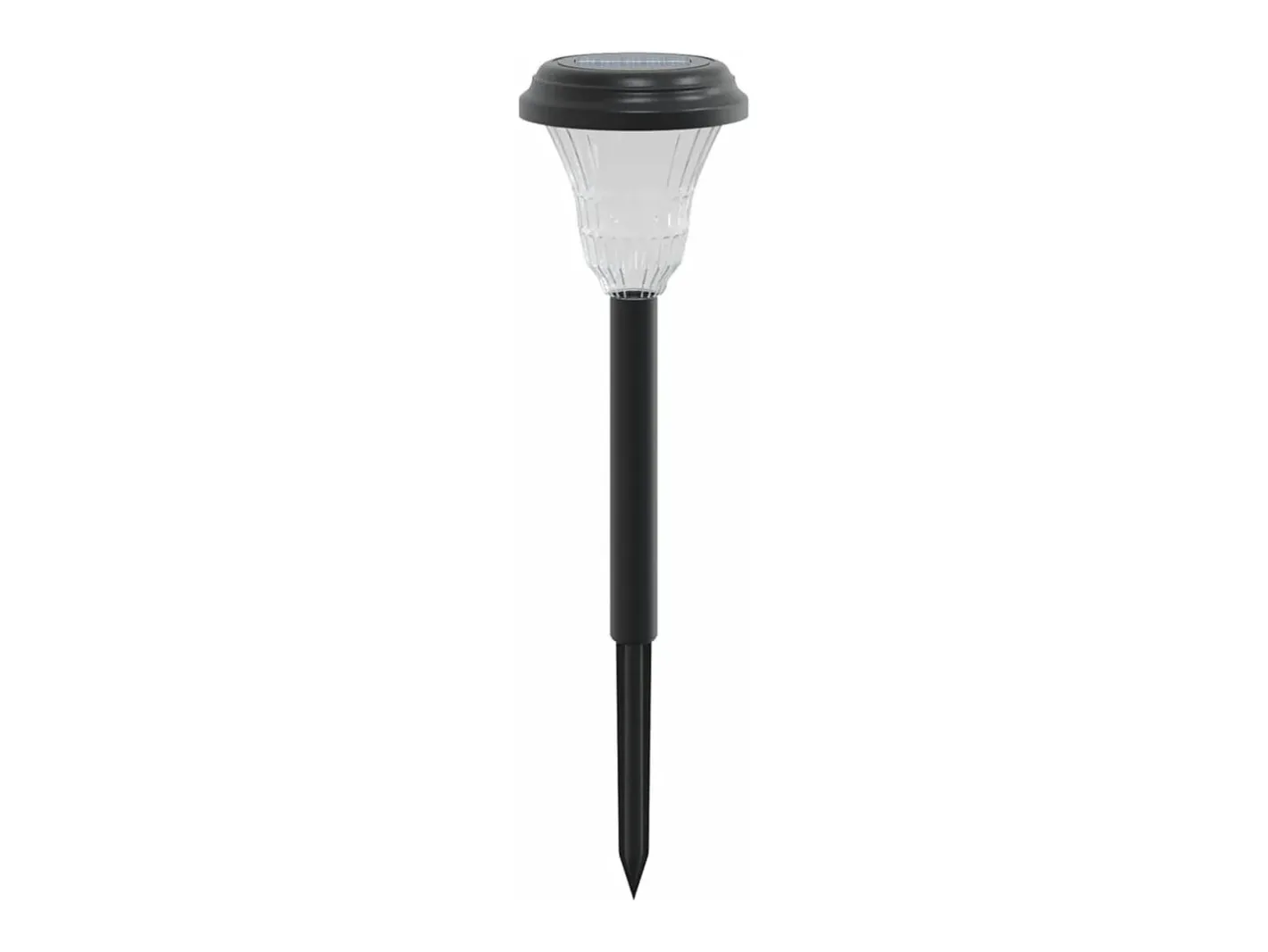 Luces solares de camino con picos de tierra 12 uds luz blanca ES989522 Negro New