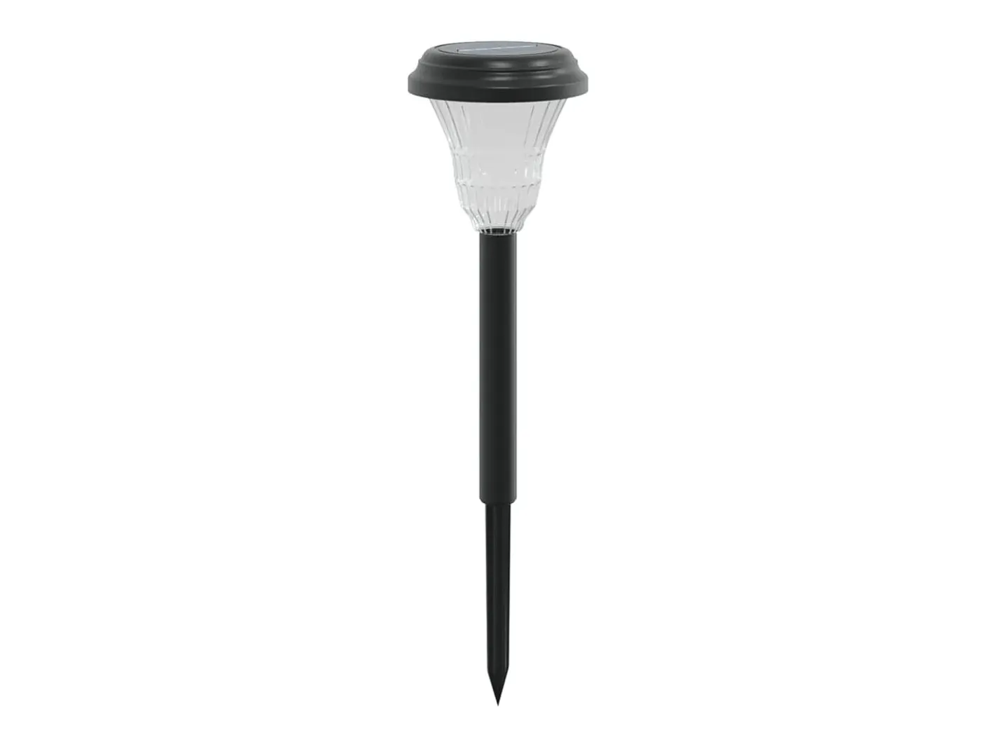 Luces solares de camino con picos de tierra 12 uds luz blanca ES989522 Negro New