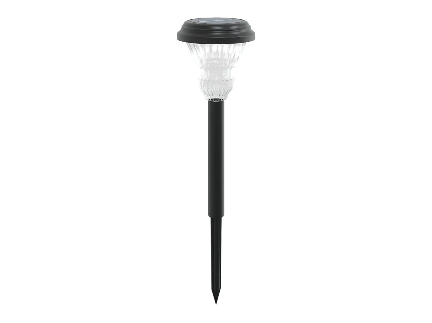 Luces solares de camino con picos de tierra 12 uds luz blanca ES989522 Negro New