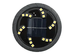 New Luces solares suelo jardín con picos tierra blanco cálido 4 uds ES699670 Negro