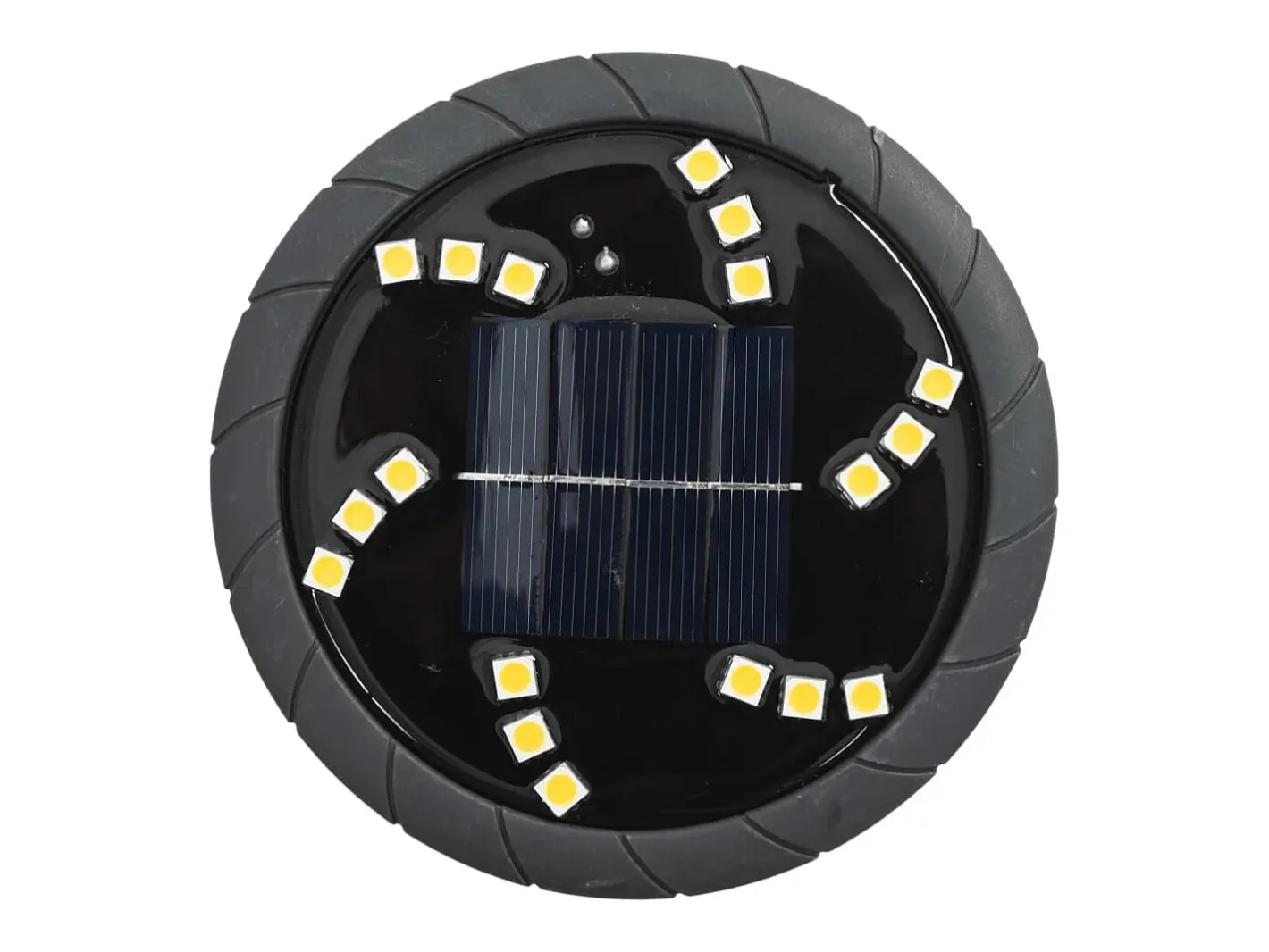 New Luces solares suelo jardín con picos tierra blanco cálido 4 uds ES699670 Negro