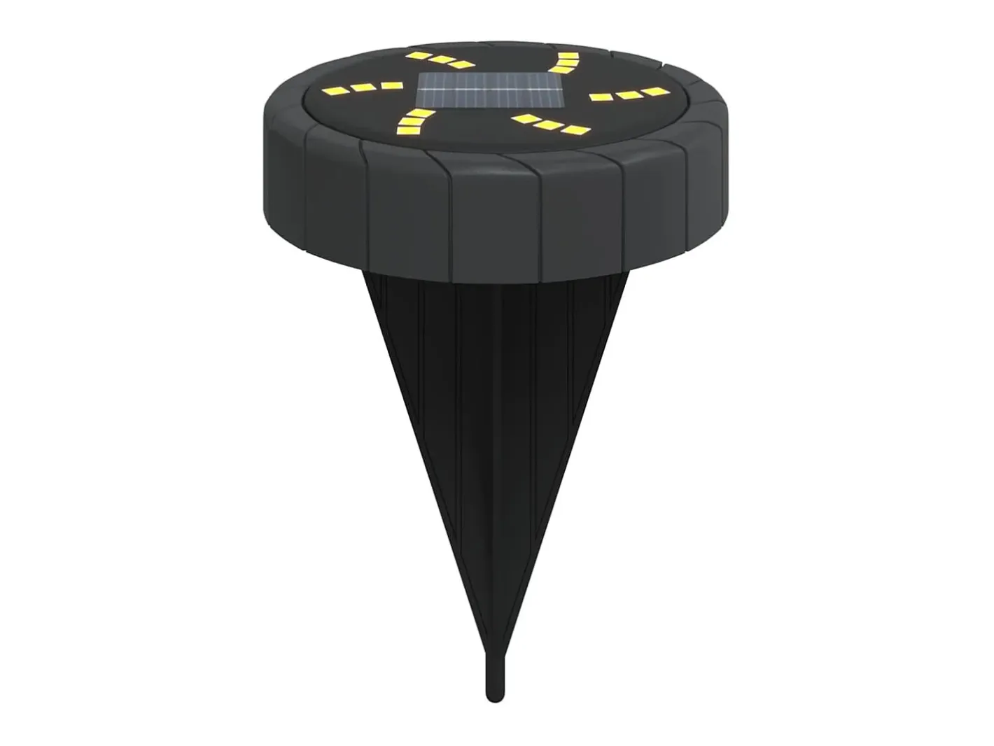 New Luces solares suelo jardín con picos tierra blanco cálido 4 uds ES699670 Negro