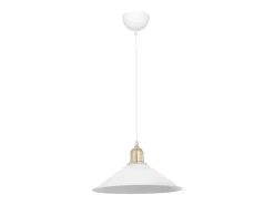 marque Luminaria Colgante Blanca E27 30x62 cm Portalámparas Blanco