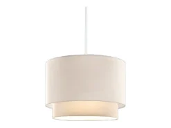 New TDK IMPORT Luminaria Colgante de Techo con Pantalla Crema 30x20 Cm Blanco