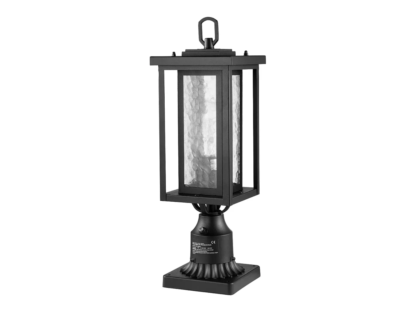 Outlet Luminarias Exteriores SucceBuy, Paquete de 2, Dusk to Dawn de 45cm para Montaje en Pilar Negro