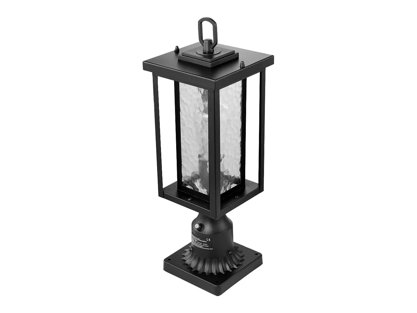 Outlet Luminarias Exteriores SucceBuy, Paquete de 2, Dusk to Dawn de 45cm para Montaje en Pilar Negro