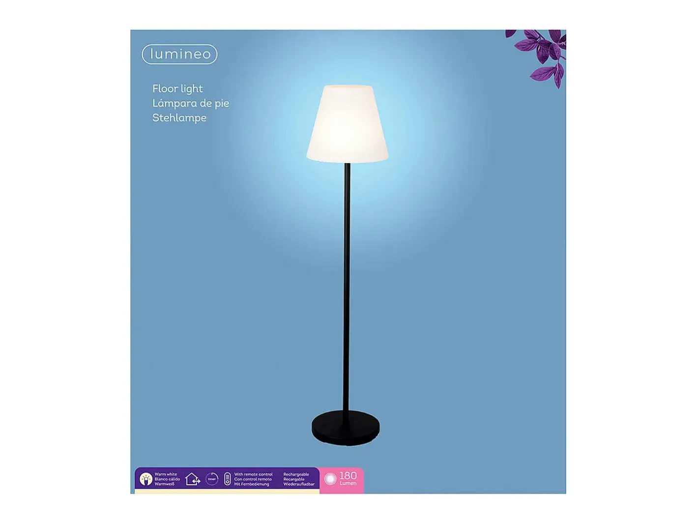 Lumineo Lámpara De Pie-Lámpara de pie Negro