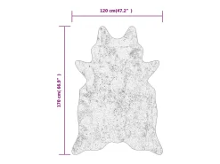 Clearance Garden Furniture Luut Alfombra lavable antideslizante vaca marrón y 120x170 cm Blanco