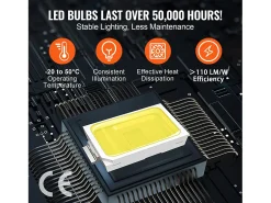 Hot Luz de Garage SucceBuy a LED 88 000 lm DIY Bright 14 Plafón Cuadrado para Auto Blanco