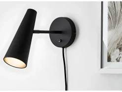 Markslojd Aplique Para Pared-Luz de pared de metal máxima Negro