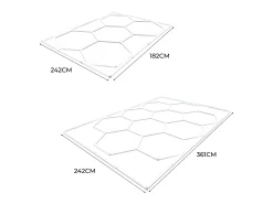 Monstershop Plafón-Luz LED hexagonal 10 panales y borde Detalle del coche Garaje Taller Gimnasio Panal Blanco