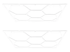 Monstershop Plafón-Luz LED hexagonal 10 panales y borde Detalle del coche Garaje Taller Gimnasio Panal Blanco