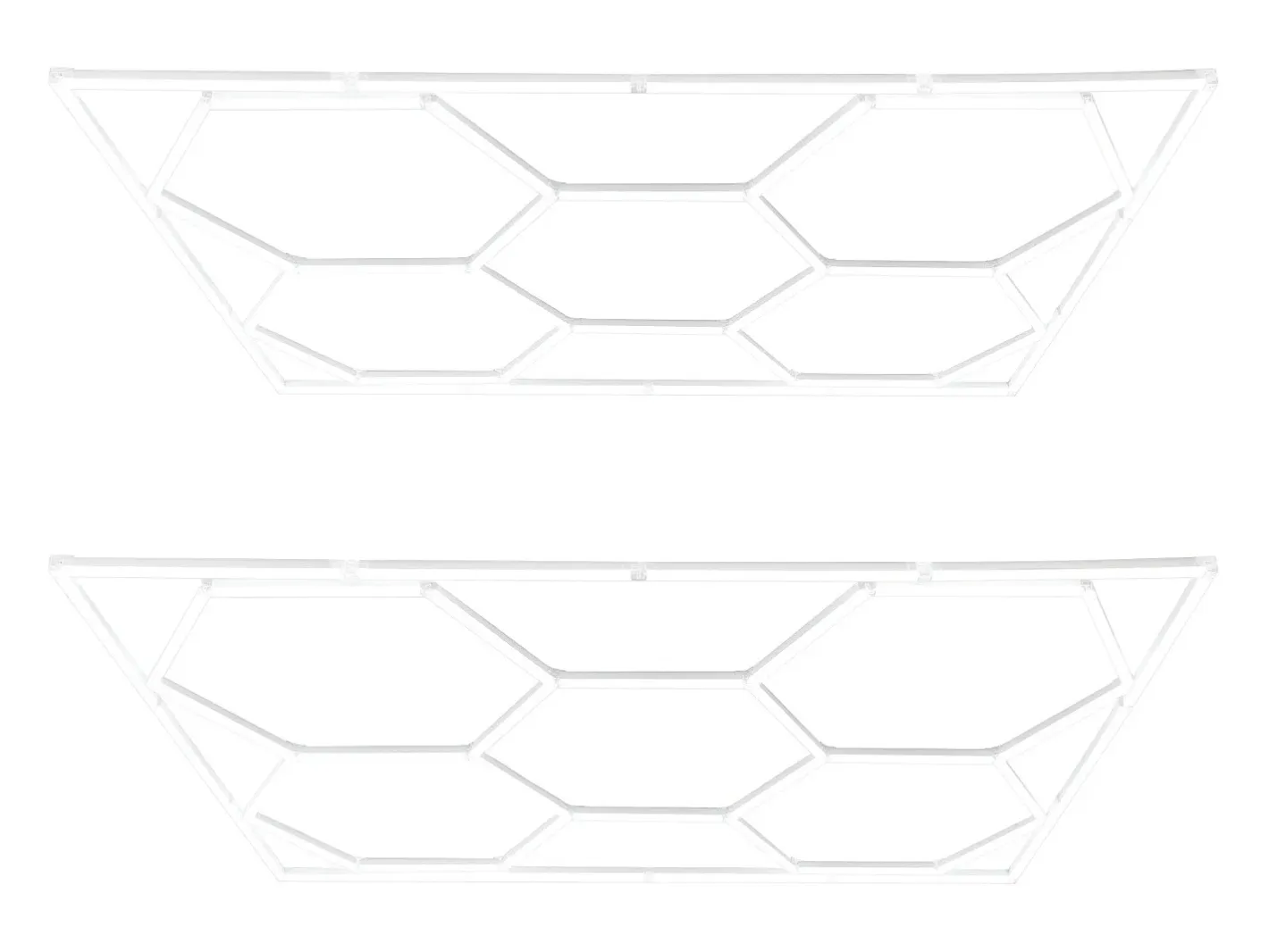 Monstershop Plafón-Luz LED hexagonal 10 panales y borde Detalle del coche Garaje Taller Gimnasio Panal Blanco
