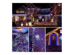 Guirnalda Luminosa-100M 600 LED Guirlande lumineuse Carnaval Mariage Extérieur Intérieur Jardin Éclairage, Multicolore Blanco