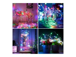 Guirnalda Luminosa-100M 600 LED Guirlande lumineuse Carnaval Mariage Extérieur Intérieur Jardin Éclairage, Multicolore Blanco