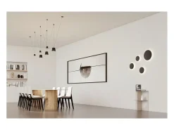 New Mac Mini Wall - Aplique LED de pared de 6 W con interruptor CCT, 2700-3200-4000 K, aluminio, aplique de pared de 360 grados - Beneito & Faure Negro