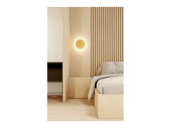 Mac Wall XL Wood - Aplique de pared LED de 20 W con interruptor CCT 2700K/3200K/4000K en aluminio, aplique de pared de 360 grados - Beneito & Faure Marru00f3n Best