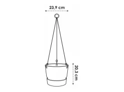 Best ELHO Maceta colgante exterior Ø 24 x Alto 20 cm - Blanco