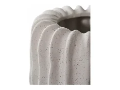 ebuy24 Jarrón-Maceta de cerámica Ø 14,5 x 14,5 cm Gris
