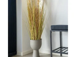 Sale House Nordic Maceta de flores de acero y gris Ø 19 x 27 cm Beige