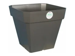 Riviera Maceta de plástico Soleilla cuadrada 49 x 49 x 45 cm - 65 L - brillante Gris Discount
