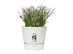 ELHO Macetero-Maceta exterior redonda Ø 24 x Alto 23 cm - Blanco