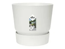 ELHO Macetero-Maceta exterior redonda Ø 24 x Alto 23 cm - Blanco