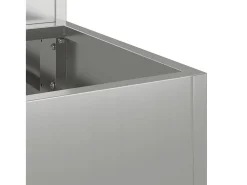 Maceta para Jardín | Jardinera | Macetero 100 x 60 x 45 cm Acero galvanizado Plateado Clearance