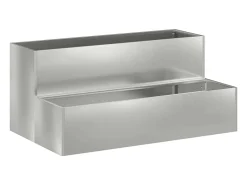 Maceta para Jardín | Jardinera | Macetero 100 x 60 x 45 cm Acero galvanizado Plateado Clearance