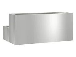 Maceta para Jardín | Jardinera | Macetero 100 x 60 x 45 cm Acero galvanizado Plateado Clearance