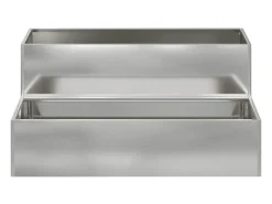 Maceta para Jardín | Jardinera | Macetero 100 x 60 x 45 cm Acero galvanizado Plateado Clearance