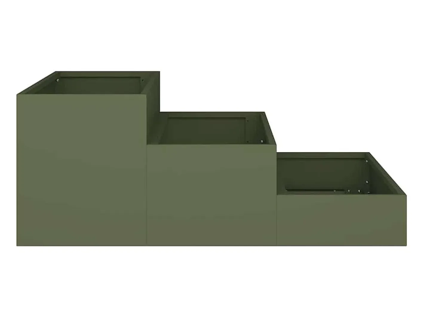 Macetero-Maceta para Jardín | Jardinera | Macetero oliva 90 x 90 x 35 cm Acero Verde