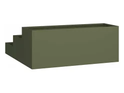 Macetero-Maceta para Jardín | Jardinera | Macetero oliva 90 x 90 x 35 cm Acero Verde
