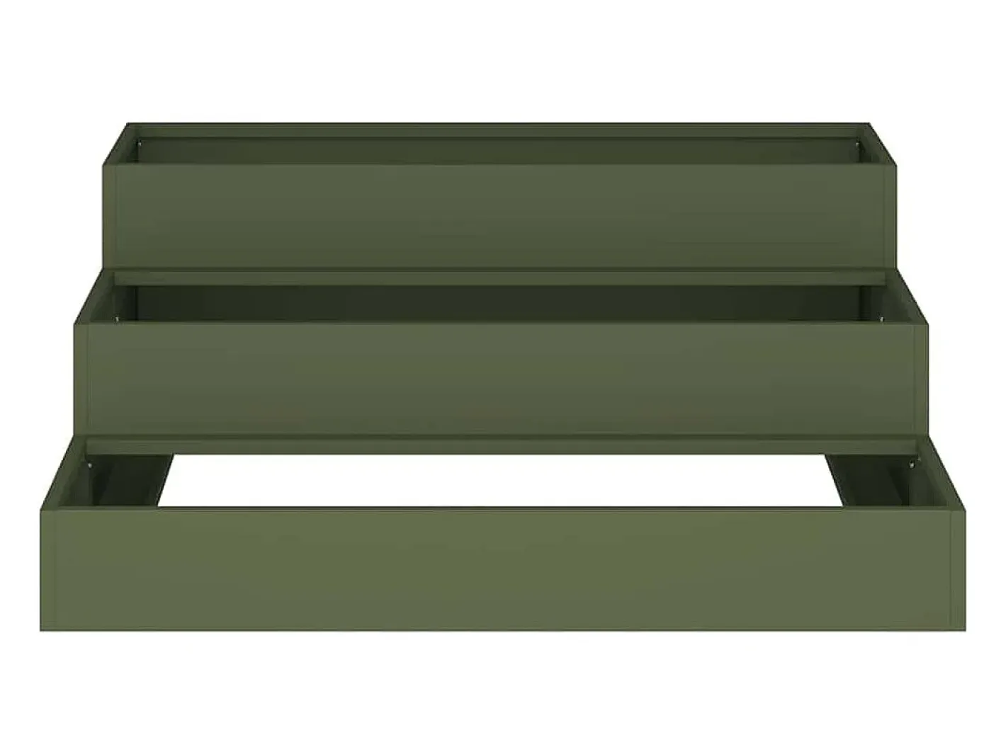 Macetero-Maceta para Jardín | Jardinera | Macetero oliva 90 x 90 x 35 cm Acero Verde