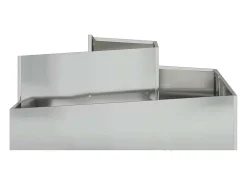 Maceta para Jardín | Jardinera | Macetero 100 x 100 x 50 cm Acero galvanizado Plateado